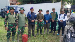 Koramil 0816/14 Taman Bersinergi Gelar Big Cleanup Sungai Tawangsari