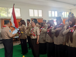 Wujudkan Generasi Berkarakter, Pengurus Kwarran Gedangan Periode 2026–2029 Resmi Dilantik
