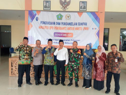 Perkuat Tata Kelola Desa, Danramil Tulangan Saksikan Pengambilan Sumpah BPD PAW Grogol