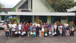 Santunan Anak Yatim di Koramil Wonoayu, Danramil Kapten Inf Sanusi Tebar Kepedulian di Bulan Ramadan