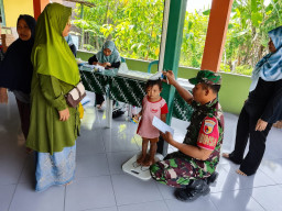 Babinsa Hadir Dukung Posyandu Balita di Candinegoro