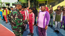 Semangat Baru di Junwangi: Koramil Krian Latih PBB Peserta Didik MTsN 2 Sidoarjo