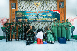 Setetes Darah, Sejuta Kasih dari Kodim Sidoarjo untuk HUT Korem 084/BJ
