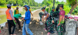 Satgas TMMD ke-120 Kodim 0816/Sidoarjo Tinggikan Jalan di RT 7/RW 2 Desa Penambangan