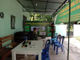 Waspada Bahaya Bencana, Koramil 0816/13 Wonoayu Siapkan Posko Bencal