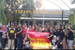 Raih Jumat Berkah, Komunitas ILS Gandeng Koramil 0816/02 Candi