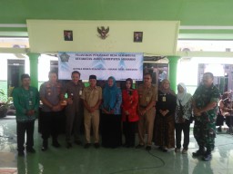 Danramil 0816/08 Jabon hadiri Pelantikan Kepala Dsn Semambung