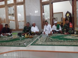 Koramil 0816/13 Wonoayu hadiri Pengajian rutin Lailatul Ijtma’ Sda