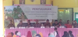 Acara sosialisasi program PTSL bagi warga Ds Bringinbendo Taman