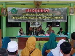 Danramil 12/Prambon hadiri acara pelantikan Kades Kedungkembar