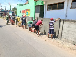 Pembangunan pagar SD 4 Kedung kembar capai 75%