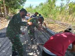 Semangat Kerja Satgas TMMD Tetap Berkobar di Masa Pandemi Covid 19.