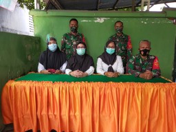 Koramil Tulangan Fasilitasi dan Dampingi Kegiatan Posbindu -PTM