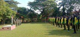 Personil Koramil Jabon laksanakan Giat Pembentukan Kedisiplinan Siswa