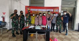 Koramil 0816/06 Tanggulangin Mlaks Serbuan Vaksin Lanjutan Tahap ke 3