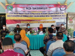 Danramil 07 Krembung Hadiri Penetapan Calon Kades 3 Desa Krembung