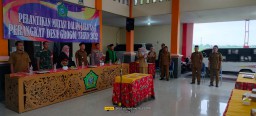 Serda Sumarji Babinsa Koramil 0816/05 Tulangan Hadiri Pelantikan Mutasi Jabatan Perangkat Desa