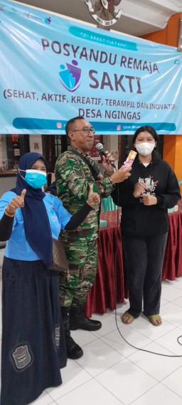 CIPTAKAN REMAJA SEHAT BABINSA  KORAMIL 16/WARU MENINJAU POSYANDU REMAJA SAKTI DI DESA NGINGAS KEC. WARU.