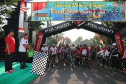 Semarak Funbike Kodim 0816/Sidoarjo memeringati HUT Kemerdekaan Republik Indonesia ke 78
