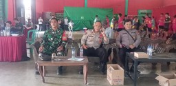 Babinsa Koramil 0816/06 Tanggulangin Mlaks Giat Pengamanan Turnamen Lomba Potsal Dalam Rangka Porprov Ke-8 Tahun 2023