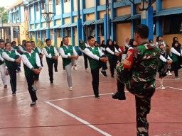 Pembekalan dan Pelatihan Dasar Kader Penggerak Nahdatul Ulama ( PD-PKPNU ) oleh Anggota Koramil 0816/03 Buduran