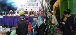 Babinsa Koramil 05/Tulangan Hadiri Gebyar Sholawat Nabi Muhammad SAW Dalam Rangka Milad 1 Siti Zulfa Aini