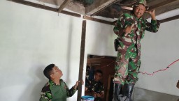 Tak Kenal Hari Libur dan Bulan Puasa Anggota Ramil 14/Taman Terus Percepat Pembangunan RTLH