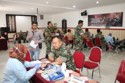Kodim 0816/Sidoarjo Gelar Bakti Kesehatan dan Donor Darah dalam Rangka Peringati HUT TNI ke-79
