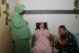 Anjangsana Dandim 0816/Sidoarjo, Wujud Kepedulian untuk Anggota yang Berjuang Melawan Sakit