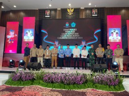 Dandim 0816/Sidoarjo Hadiri Debat Publik Perdana Pemilihan Cabup dan Cawabup Sidoarjo 2024, Pastikan Keamanan Acara Berjalan Lancar