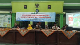 Babinsa Koramil 0816/08 Jabon Hadiri Sosialisasi Pencegahan Bahaya Penyakit TBC di Desa Semambung