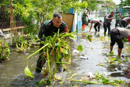 Apel Gabungan Siaga Banjir dan Kerja Bakti di wilayah Waru, Sinergi Pemda, TNI-Polri dan Masyarakat Antisipasi Potensi Bencana