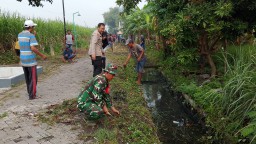 Babinsa Wangkal Bersama Warga Gelar Kerja Bakti dan Bagikan Bibit Lestari untuk Ketahanan Pangan