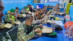 Danramil 0816/10 Balongbendo Gelar Sahur Bersama di Pospam Ketupat Semeru 2025, Perkuat Sinergi Pengamanan Lebaran