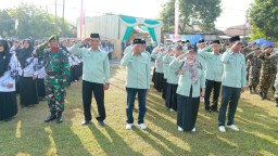 Anggota Koramil 0816/06 Tanggulangin Melaksanakan Upacara Memperingati HUT Kemerdekaan RI KE-80