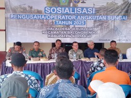 Sosialisasi Pengusaha Angkutan Sungai di Balongbendo: Wujud Sinergi Pemerintah, TNI, dan Masyarakat untuk Transportasi yang Tertib dan Aman