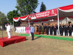 Danramil 0816/17 Gedangan Menghadiri Upacara HUT RI ke 74