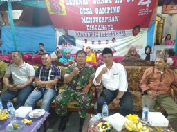 Babinsa 09/Krian hadiri gebyar seni HUT RI ke 74 Desa Gamping