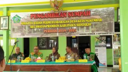 Danramil 0816/12 Prambon hadiri acara Pelantikan BPD periode 2019-2025
