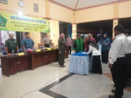 5 Orang BPD Dilantik periode 2019 - 2025 dihadiri Forpimka Prambon