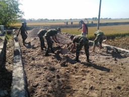 Hari ketiga Pelaksanaan TMMD ke 106 Di Desa Kupang