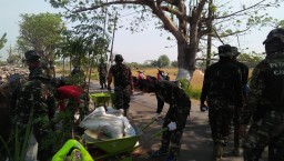 SEMANGAT SATGAS TMMD KODIM 0816/SIDOARJO BERSAMA WARGA DESA KUPANG