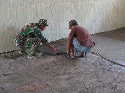 Sekolah SDN kupang kecamatan jabon menjadi sasaran fisik TMMD