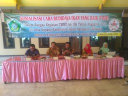 TMMD 106, Dinas Perikanan Kab. Sidoarjo Sosialisasikan Budidaya Ikan