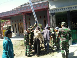 Pekerjaan PJU lebih cepat dari target TMMD Ke 106