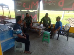 Danramil Jabon Dukung Kegiatan TMMD 106 Dengan Komsos