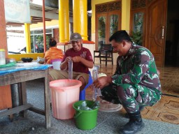 Rumah Suherman Sepi sejak di tinggal Anggota Satgas TMMD Sidoarjo