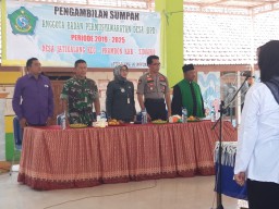 Danramil 0816/12 Prambon dan Forpimka hadiri undangan pelantikan BPD