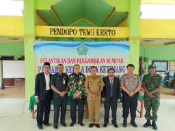 Danramil 0816/13 hadiri Pelantikan Pjs Kades Ketimang