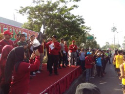 Danrami 01 kota dampingi Bupati Sidoarjo lepas 3.000 peserta Lari 10K